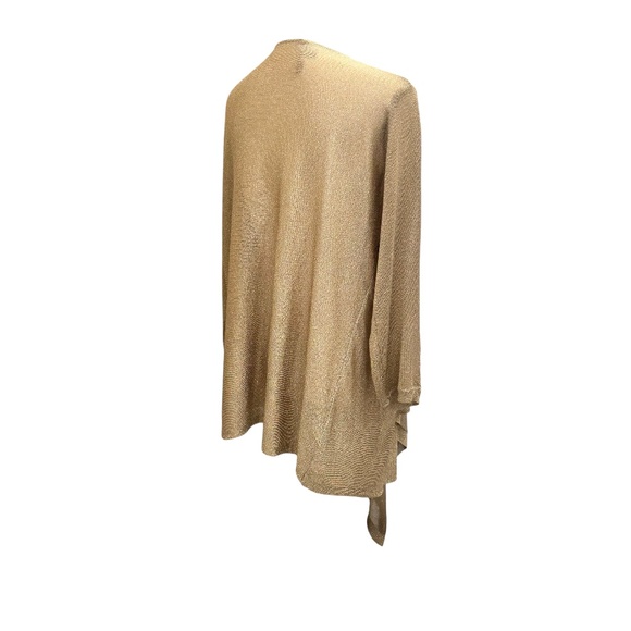 DKNY GOLD KNIT OPEN WATERFALL FRONT CARDIGAN - Picture 6 of 13
